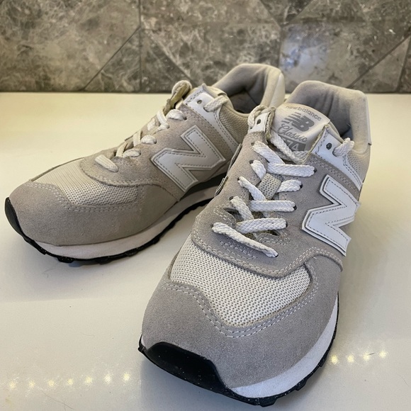 New Balance 574 Sneakers in Grey/Off-White - Picture 7 of 11